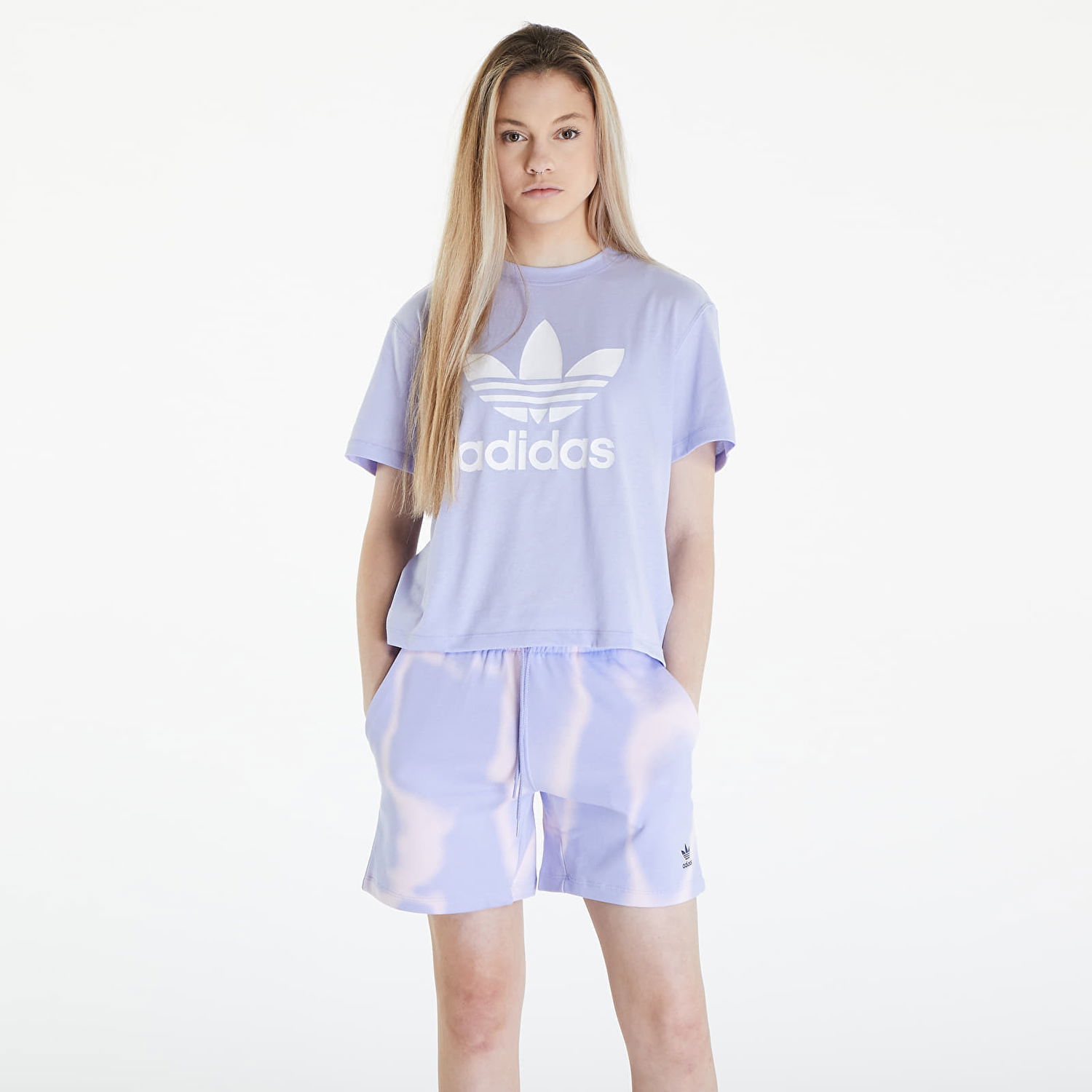 Tričko adidas Originals Trefoil Tee Boxy Violet Tone Fialová | IN8439, 0