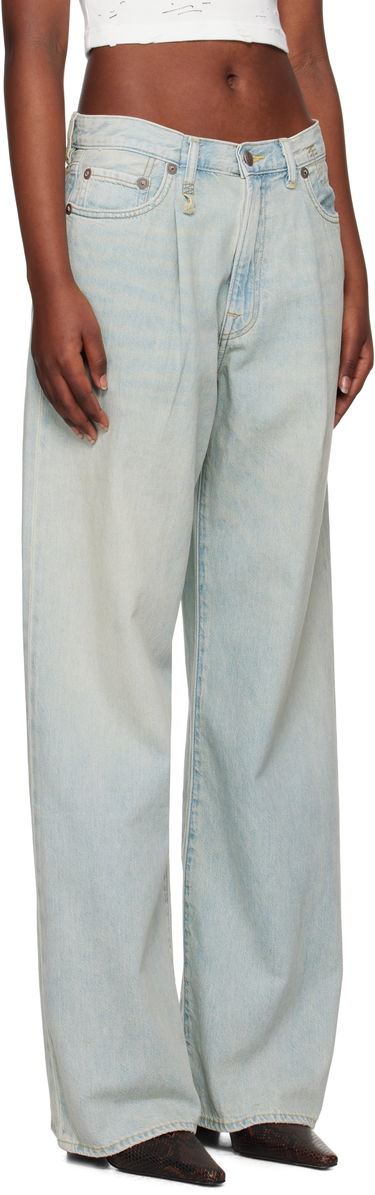 Džínsy R13 R13 Damon Pleated Wide Leg Jeans Modrá | R13W3147-D897A, 4