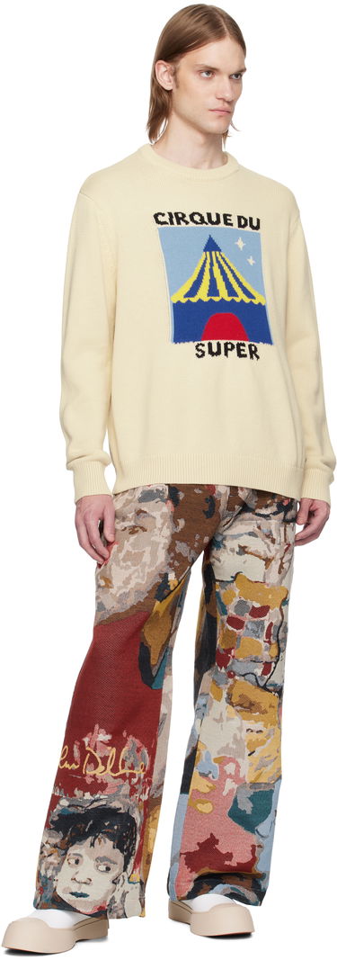Sveter KidSuper KidSuper 'Super' Tent Graphic Sweater Béžová | SS25-SW-13, 3