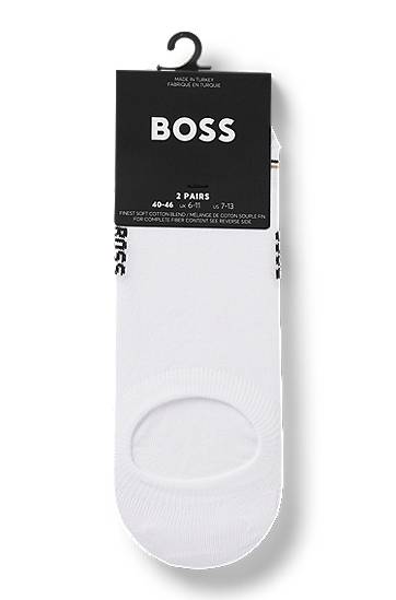 Ponožky BOSS BOSS Two-Pack of Invisible Cotton-Blend Socks Biela | 50522704, 1