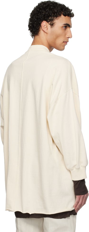 Mikina Rick Owens Rick Owens Hollywood Tommy LS Sweatshirt Béžová | RU01E5276 BA, 2