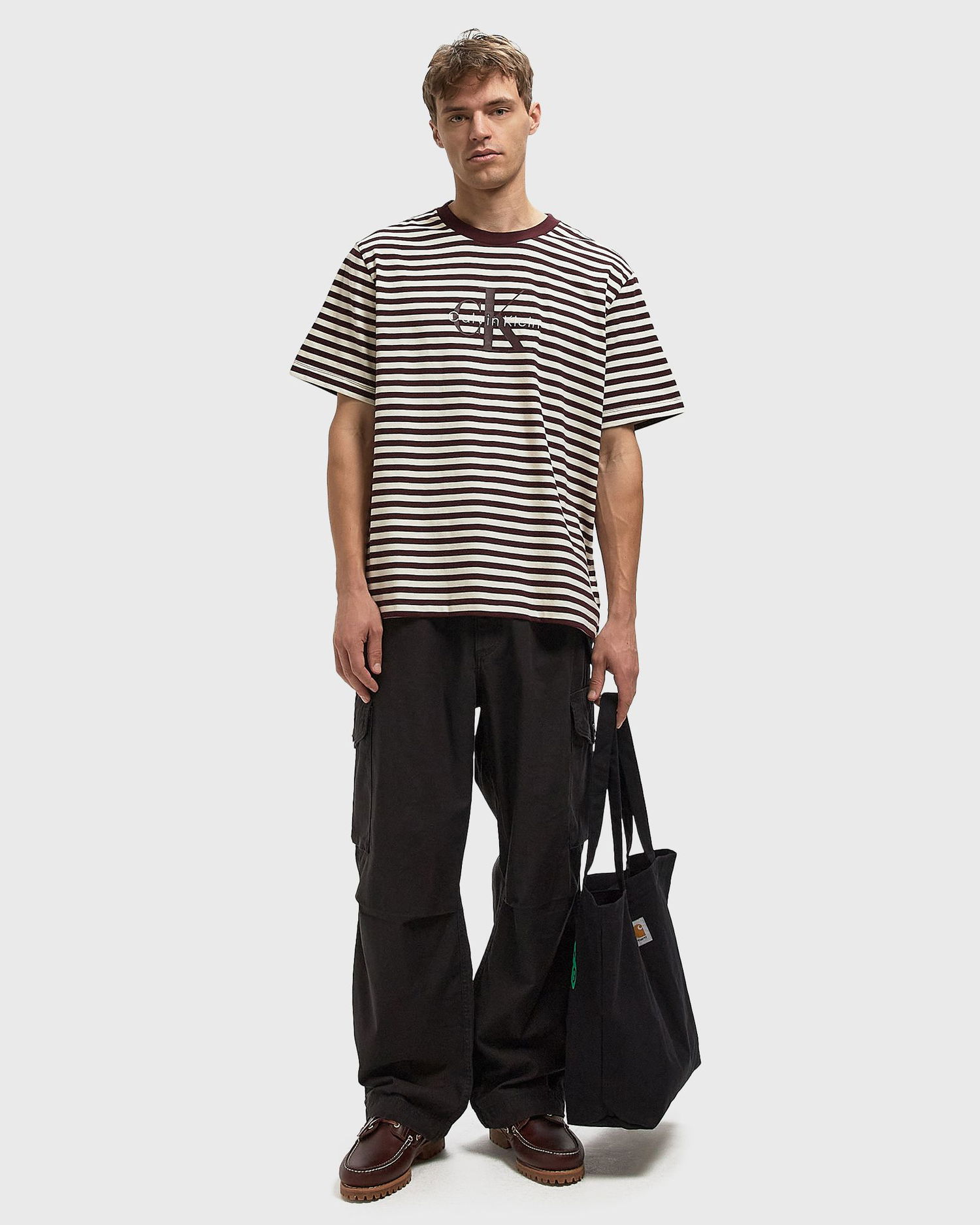 Tričko CALVIN KLEIN Striped Jersey Monogram T-Shirt Rôznofarebný | LV04RD204GGR9, 1