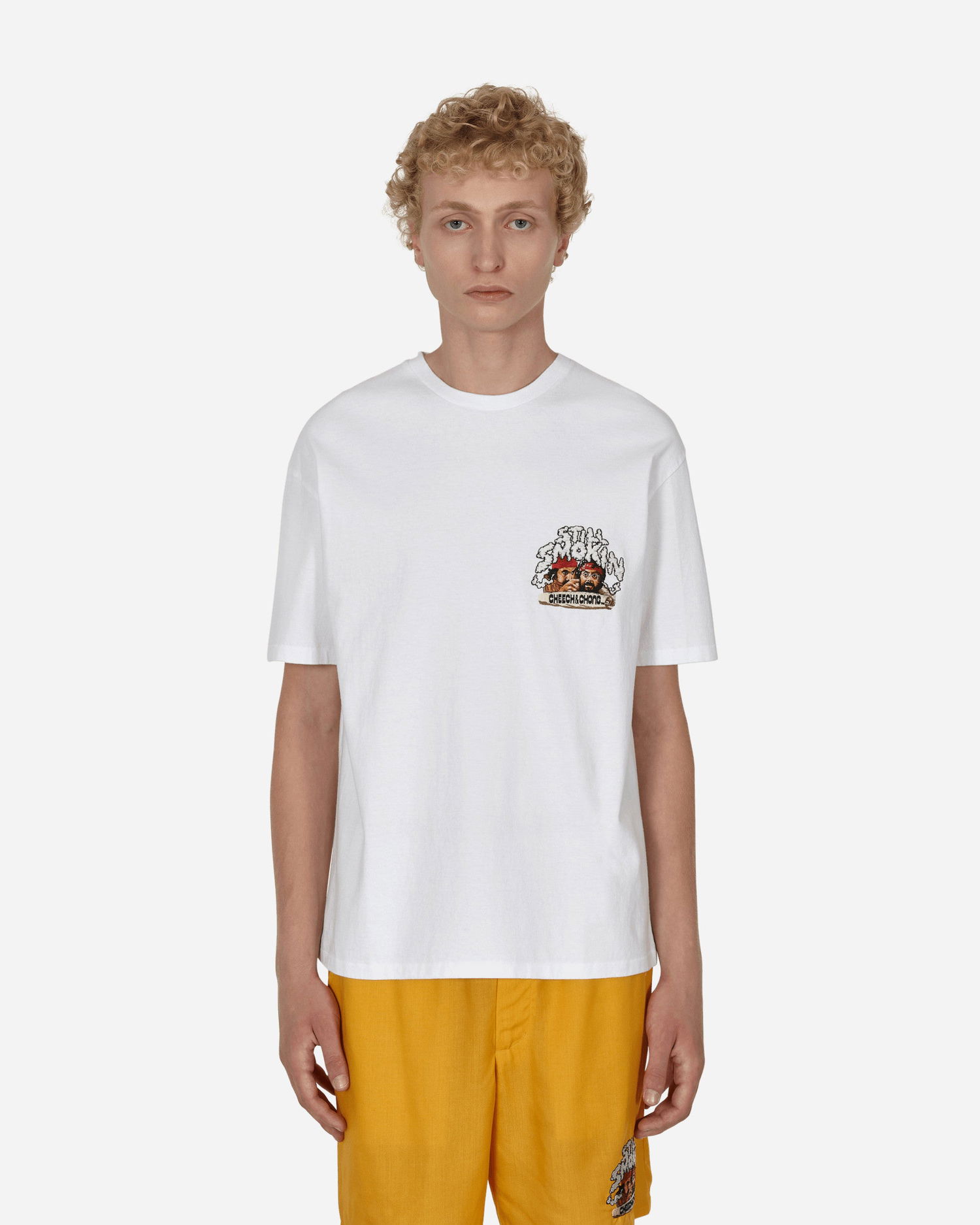 Tričko WACKO MARIA Still Smokin' Washed Heavy Weight T-Shirt Biela | CCSS-WM-WT02 WHITE, 0