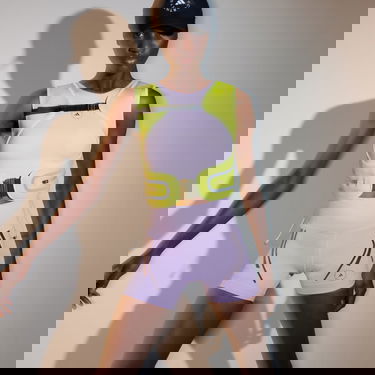 Šortky adidas Originals by Stella McCartney TruePace Cycling Shorts Fialová | IN1852, 1