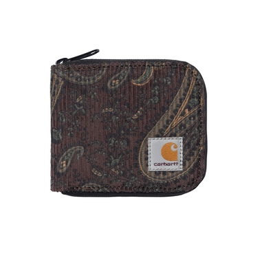 Peňaženka Carhartt WIP Flint Zip Wallet "Paisley Print/Buckeye rinsed" Hnedá | I029507_1U6_02, 0