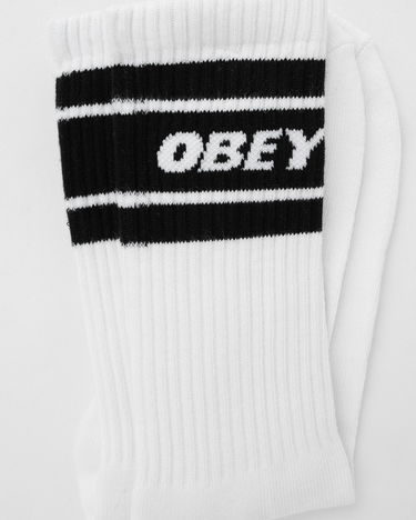 Ponožky OBEY Cooper II Crew Socks Biela | 100260093-WHBK, 3