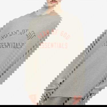 Tričko Fear of God Essentials Long Sleeve Jersey T-Shirt Šedá | 125BT244201F, 2