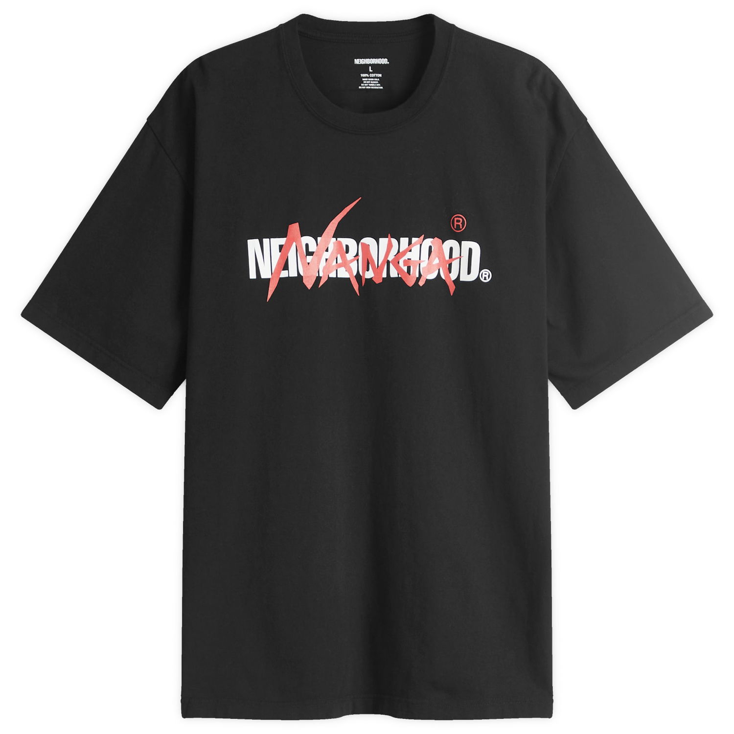 Tričko Neighborhood Nanga Collaboration Graphic T-Shirt, Size L Čierna | 242PCNNN-ST01-BLK, 0