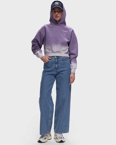 Mikina Sporty & Rich Dip Dye Cropped Hoodie With Logo Embroidery Fialová | WS070S413SD, 1