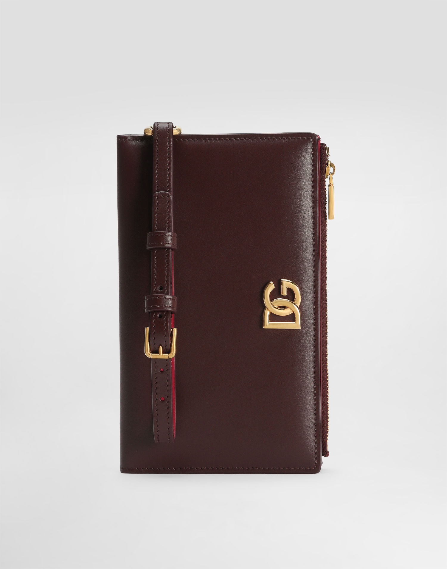 Peňaženka Dolce & Gabbana Dolce & Gabbana Calfskin Passport Holder with DG Logo Vínová | BI3336A9M758K384, 0