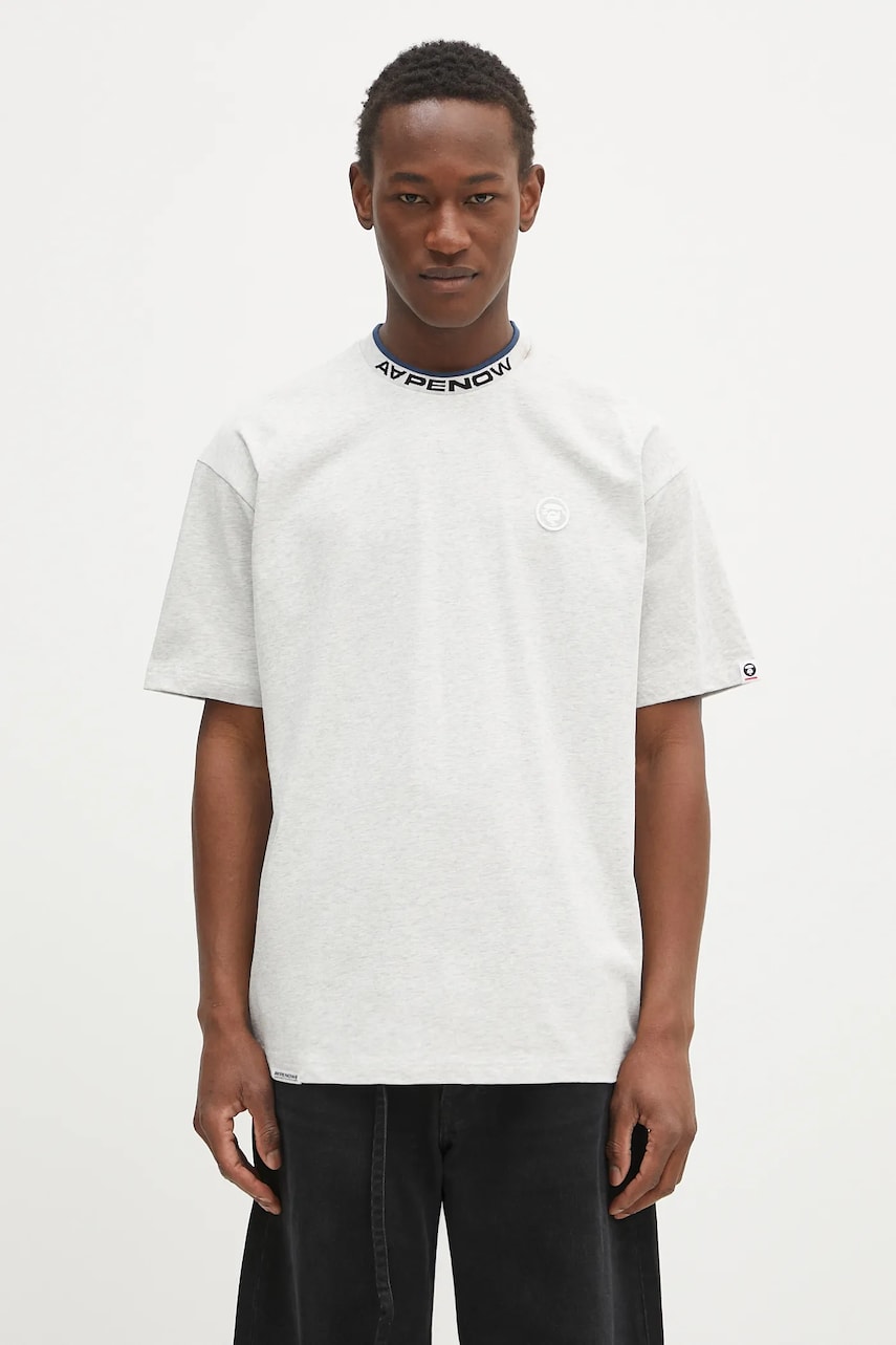 Tričko AAPE by A Bathing Ape AAPE Now Print T-Shirt Šedá | AAPTEM1604XAO, 0