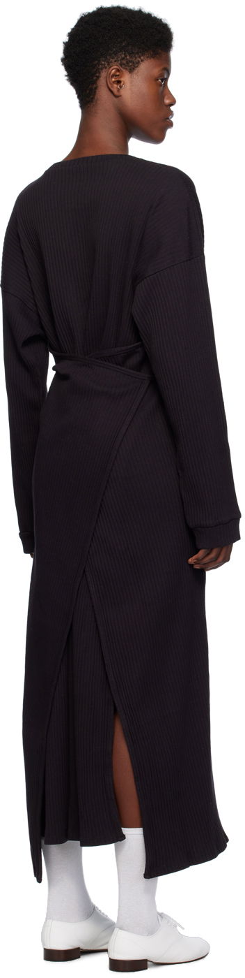 Šaty Baserange Kaftan Midi Dress Čierna | DRSH-RIB-000, 2