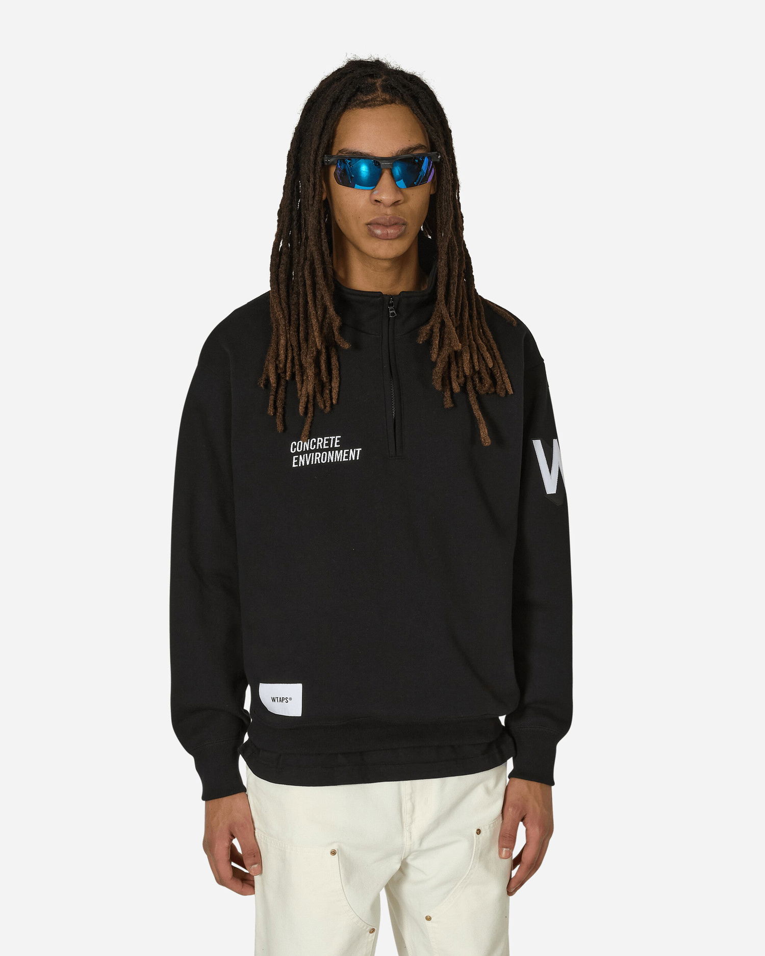Mikina WTAPS Depst Half-Zip Sweatshirt Black Čierna | 241ATDT-CSM05 BLK, 1