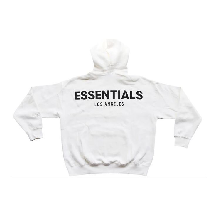 Mikina Fear of God Fear of God Essentials Los Angeles Hoodie Biela | FOG-FW19-123