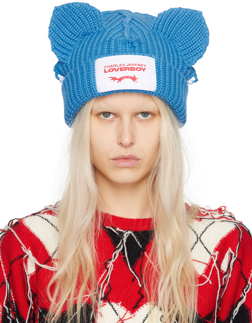 Kulicha Charles Jeffrey Loverboy Chunky Ears Beanie Modrá | 43130401