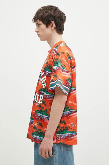 Dres BILLIONAIRE BOYS CLUB Tropical Island Print Football T-shirt Oranžová | B24466, 4