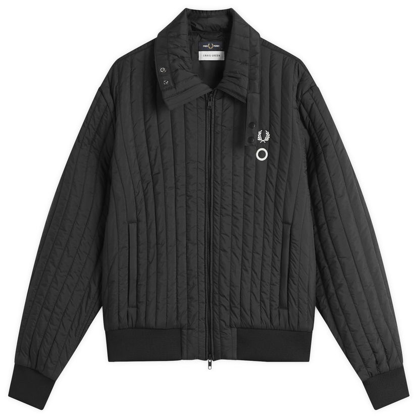 Bomber bunda Fred Perry x Craig Green Quilted Jacket Size Large Čierna | SJ1131-102
