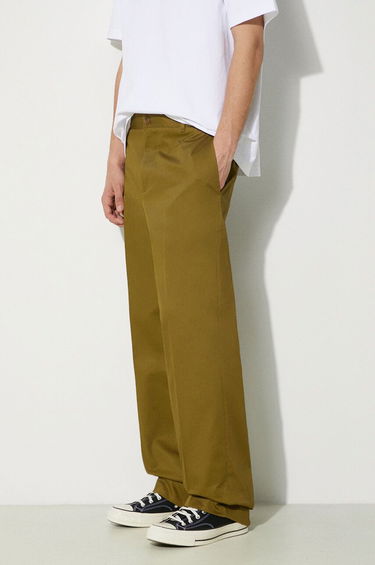 Nohavice MAISON KITSUNÉ Maison Kitsuné Relaxed Chino Pants Zelené | MM01106WW0078, 0
