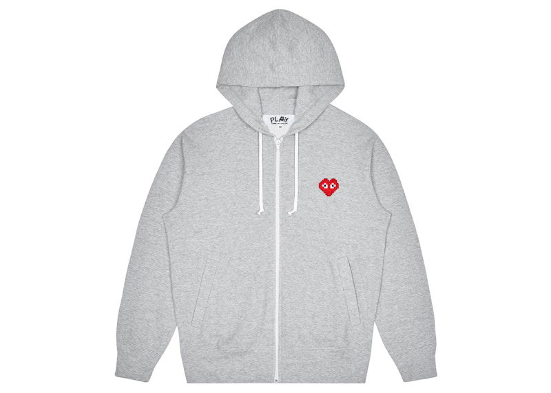 Mikina Comme des Garçons Invader Zip Hoodie Šedá | AZ-T325-051