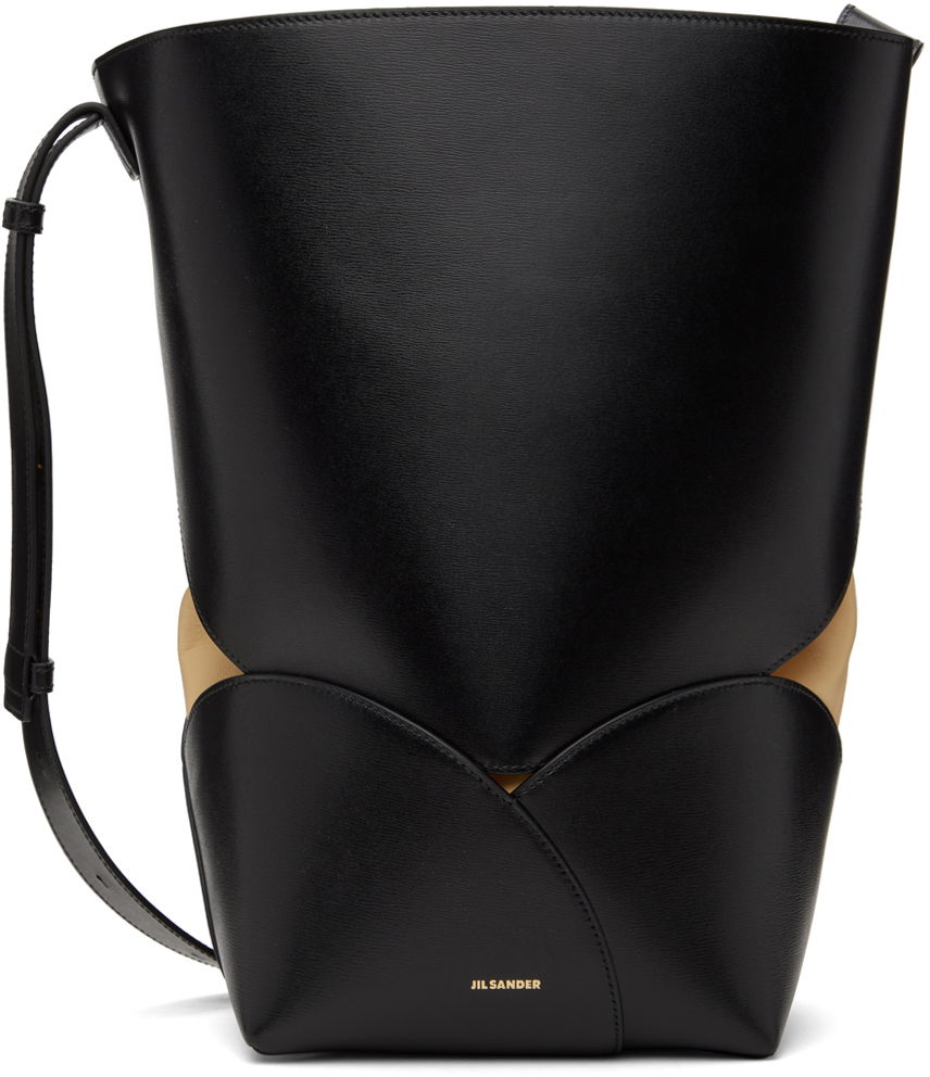 Tote bag Jil Sander Curve Bucket Medium Leather Shoulder Bag Čierna | J07ZH0046_P7100, 0
