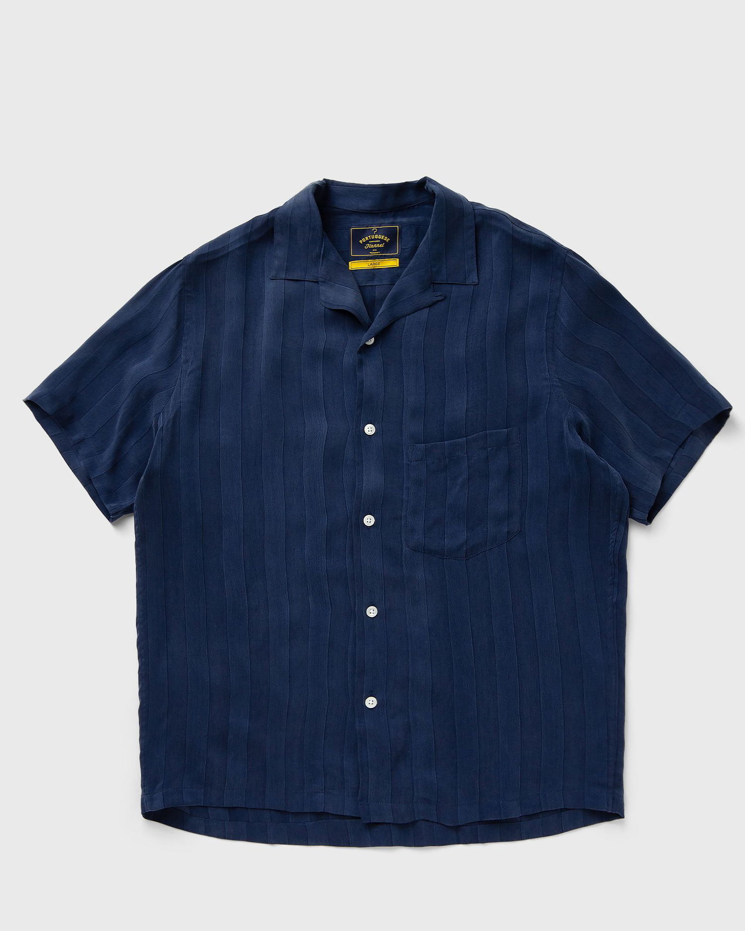 Košeľa Portuguese Flannel Seersucker Short Sleeve Shirt Navy | SS25.025.BLUE, 1