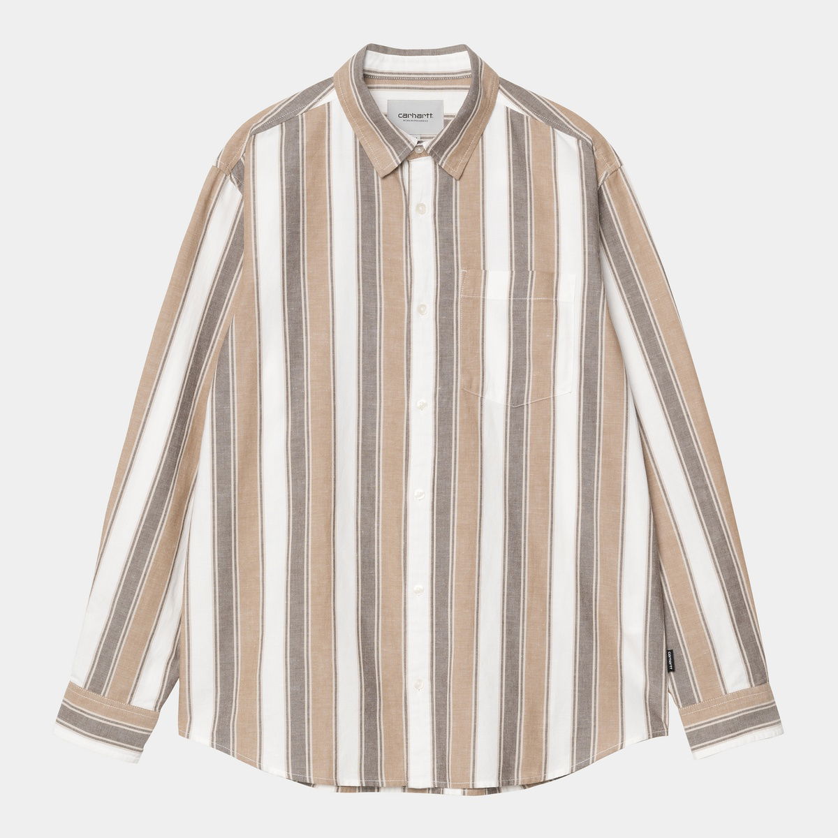 Košeľa Carhartt WIP Carhartt WIP Men's L/S Kendricks Striped Shirt Béžová | I034881_9, 0
