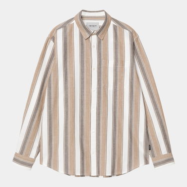Košeľa Carhartt WIP Carhartt WIP Men's L/S Kendricks Striped Shirt Béžová | I034881_9, 0