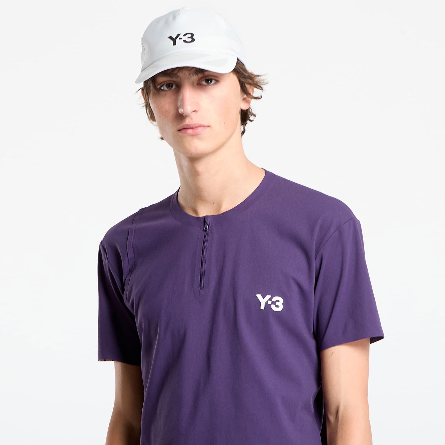 Tričko Y-3 Y-3 Zip T-Shirt Fialová | JN2992, 1