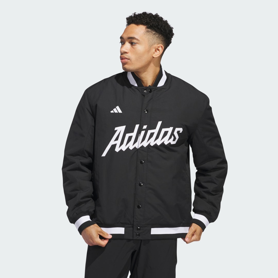 Bomber bunda adidas Performance Baseball Coach Čierna | IN2007, 1