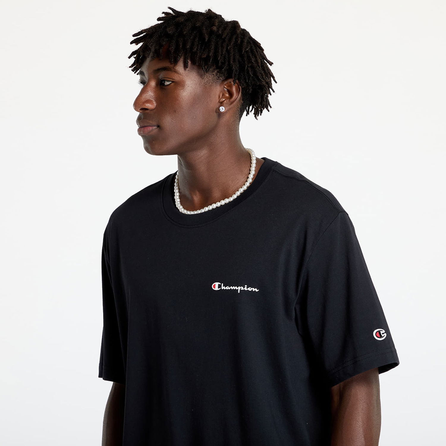 Tričko Champion SS Tee Black Čierna | 220264 CHA KK001, 1