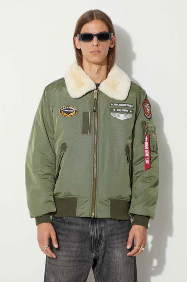 Bomber bunda Alpha Industries Injector III Air Force Bomber Jacket Zelené | 198113.01, 0