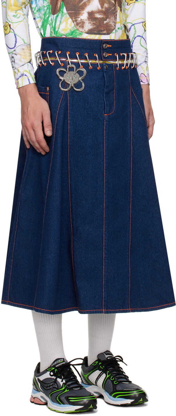 Chopova Lowena Nosebutter Denim Midi Skirt