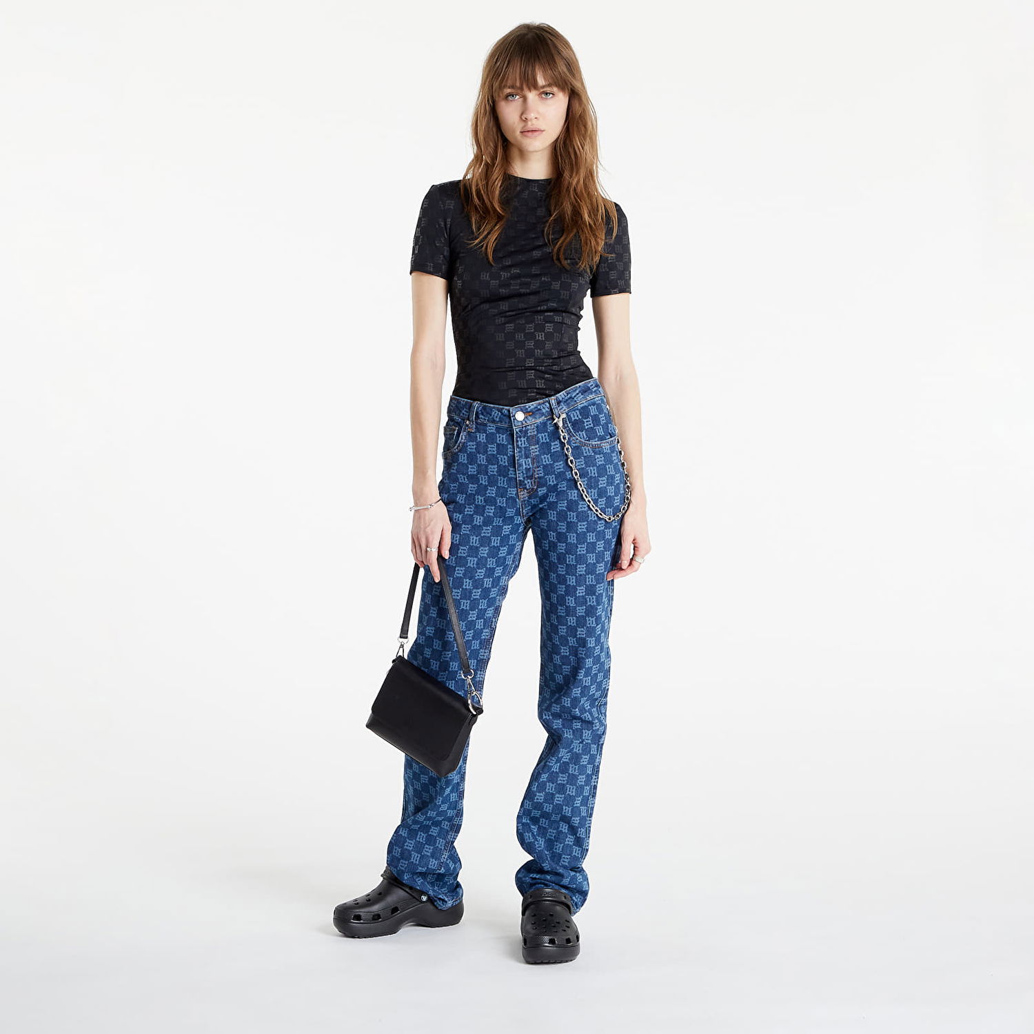 Džínsy MISBHV Monogram Denim High Waisted Trousers Modrá | 3021W245, 0