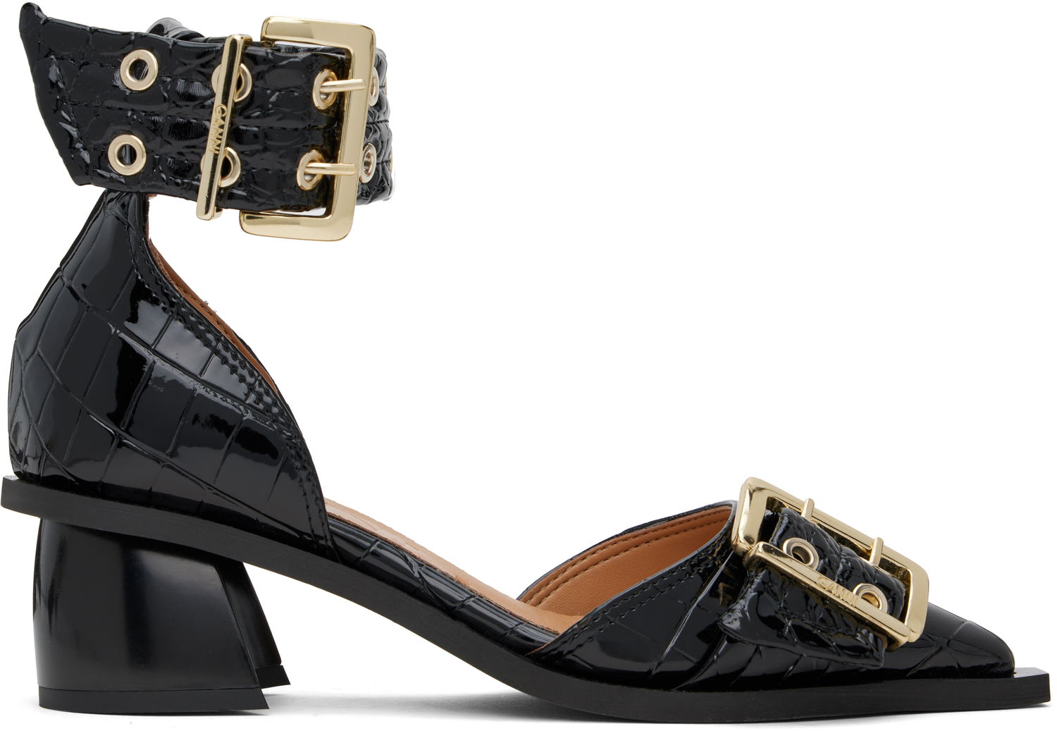 Tenisky a topánky GANNI Buckle Open Cut Heels Čierna | S2802, 0