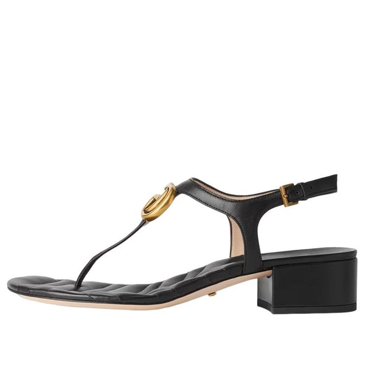 Tenisky a topánky Gucci Marmont Double G Leather Sandals Čierna | 674840-BKO00-1000