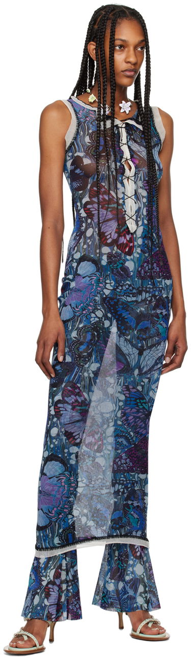 Šaty Jean Paul Gaultier 'The Butterfly' Maxi Dress by Modrá | 24/25-F-RO092-T545-5090, 3