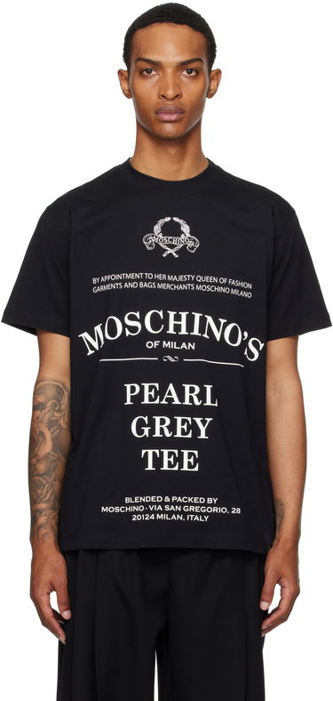 Tričko Moschino Printed Organic Cotton T-Shirt Čierna | 252ZZ070852411555, 0