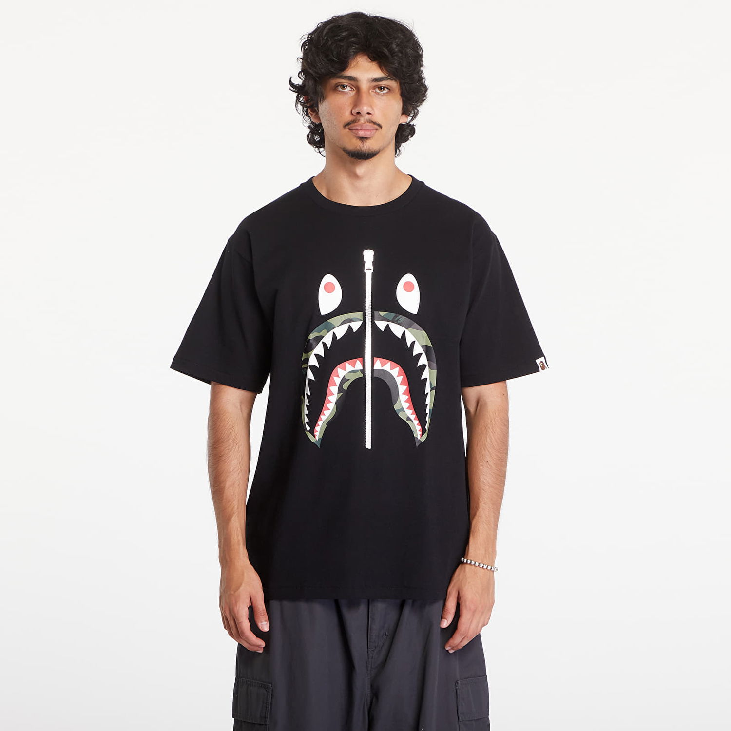 Tričko BAPE A BATHING APE 1St Camo Shark Short Sleeve Tee Black Čierna | 001TEK801013M BK0, 0