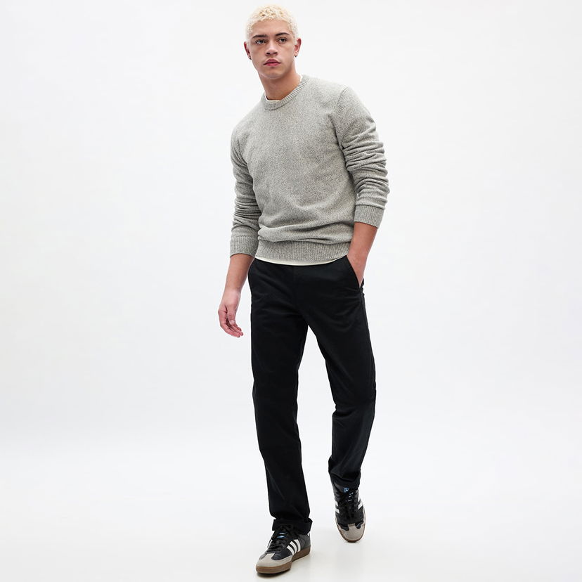 Sveter GAP Sweater Warmest Crew Light Grey Marle XL Šedá | 810794-00
