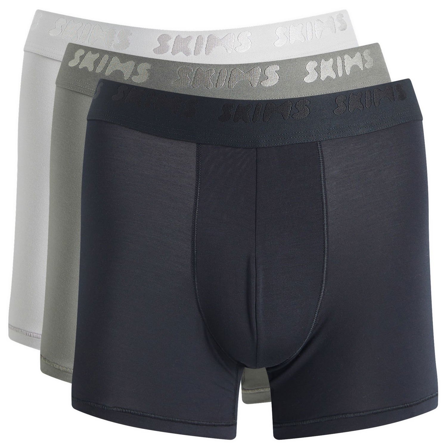 Boxerky SKIMS 3" Boxer Brief 3-Pack, Size Large Šedá | BO-BBR-5628M-GUN, 0