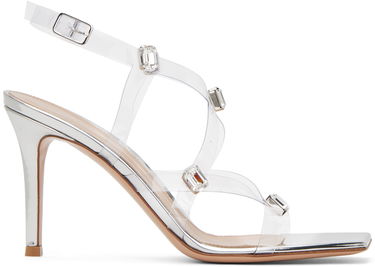 Tenisky a topánky Gianvito Rossi Crystal Fever Transparent Heeled Sandals Metalická | G32316.85RIC.GME, 0