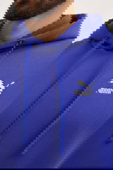 Mikina Puma Classics Hoodie with Hood and Print Modrá | 535596, 4