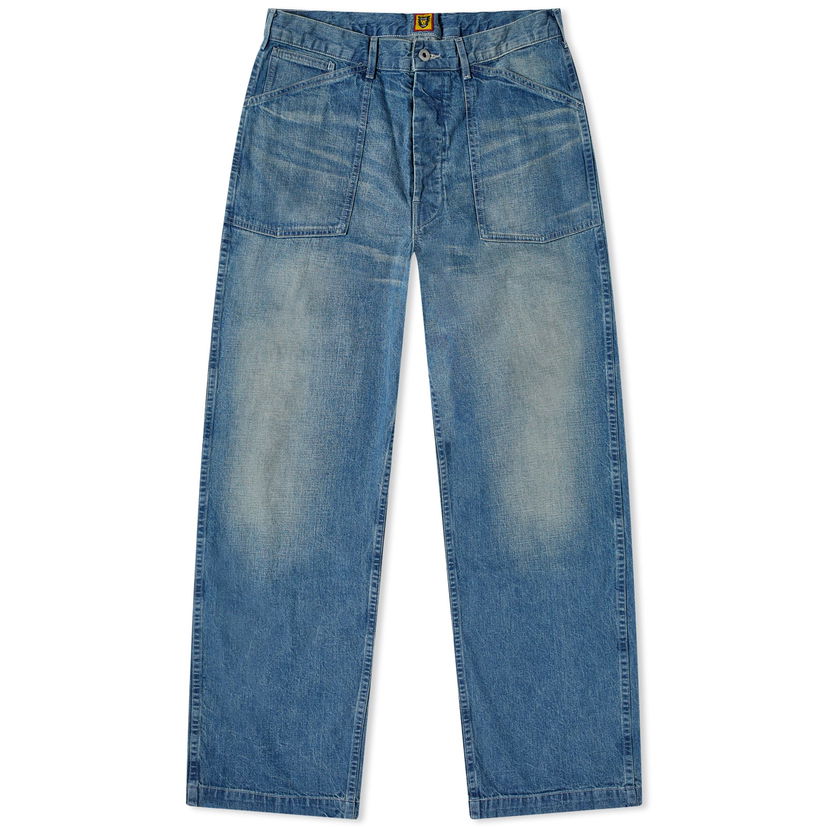 Džínsy Human Made Human Made Loose Denim Jeans, Size Large Modrá | HM27PT011-I