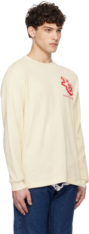 Sveter BBC IceCream ICECREAM Waffle Long Sleeve T-Shirt with Logo Béžová | IC24454, 1