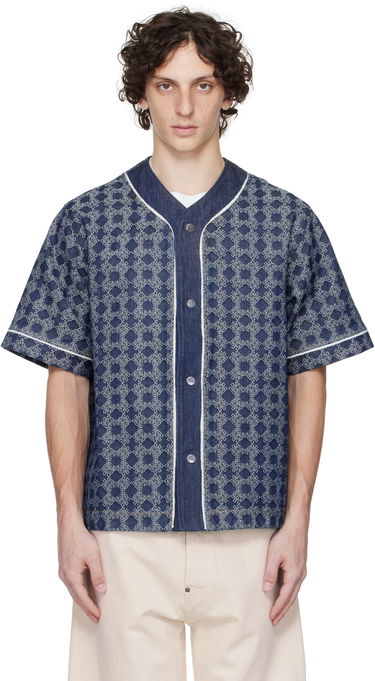 Košeľa AMIRI AMIRI MA Quad Baseball Denim Shirt Modrá | AMDNIR1042, 0