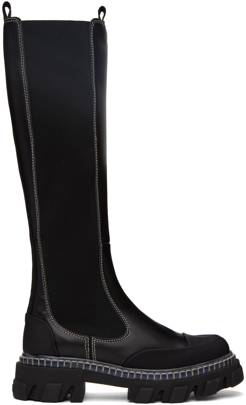 Tenisky a topánky GANNI GANNI Cleated Tall Boots Čierna | S1928