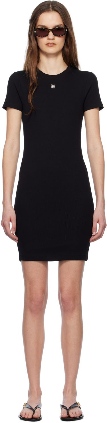 Šaty Givenchy Givenchy 4G Ribbed Tank Mini Dress Čierna | BW22CM3YQS001, 0