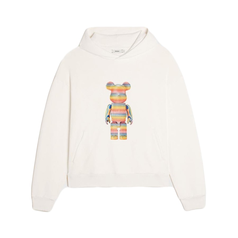 Mikina PANGAIA Pangaia x Haroshi x Medicom Toy Recycling Hoodie Biela | 752-148-0001, 0