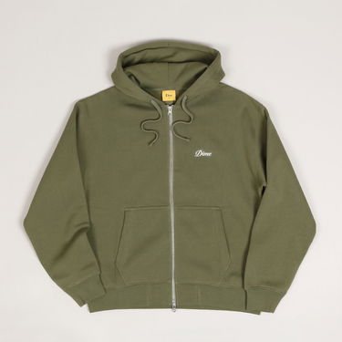 Mikina Dime Cursive Small Logo Zip Hoodie Zelené | dimesp2417blk, 1
