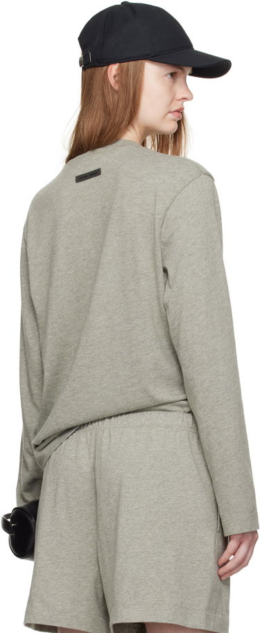 Tričko Fear of God Fear of God ESSENTIALS Classic Fit Long Sleeve T-Shirt Čierna | 125SP255885FW, 2